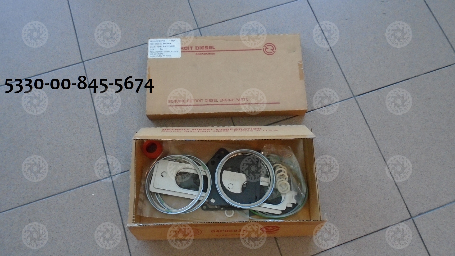 GASKET AND SEAL SET NSN: 5330-00-845-5674 - Kairis military