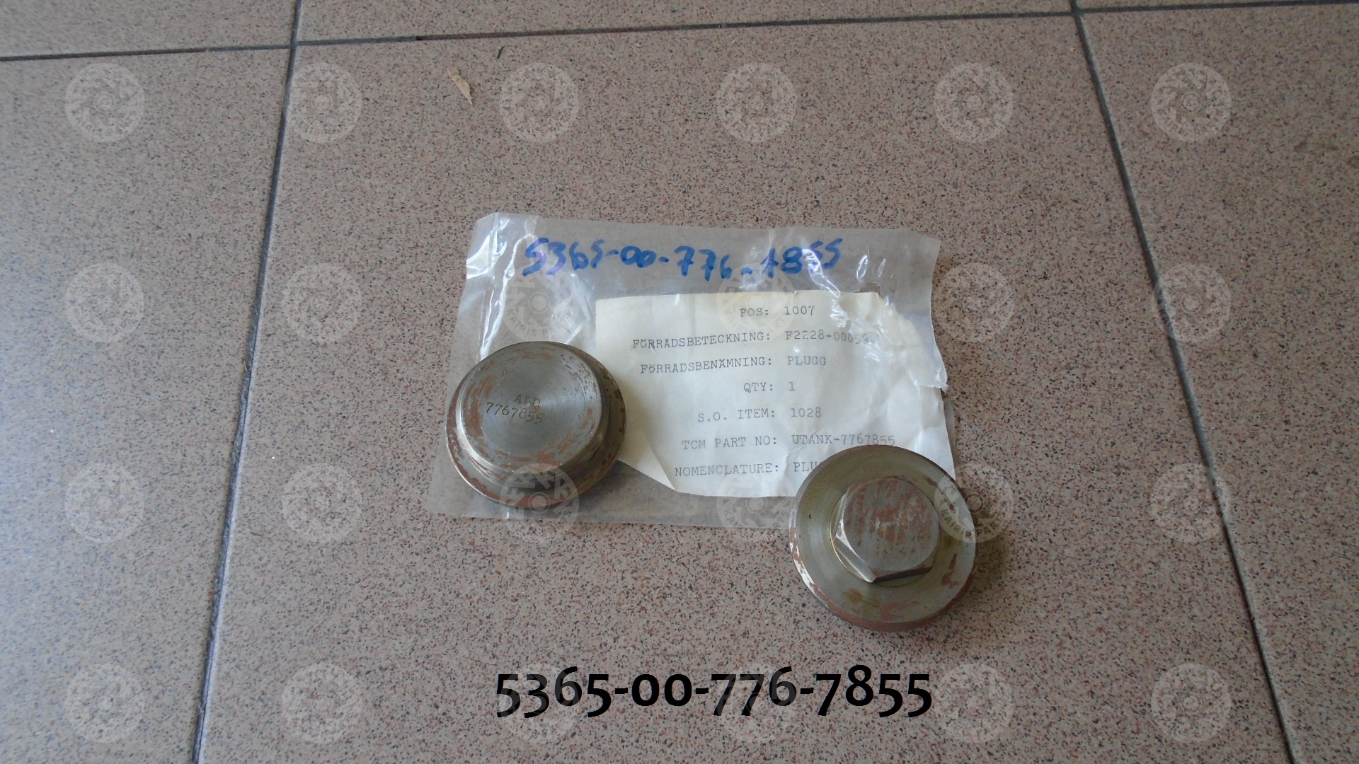 PLUG,MACHINE THREAD NSN 5365007767855 Kairis military parts